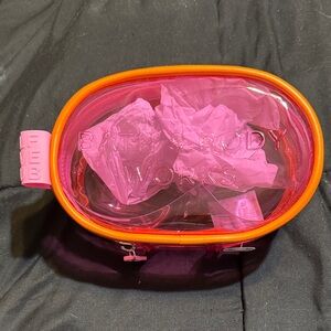 Bath & Body Works Dopp Cosmetic Bag, Pink and Orange